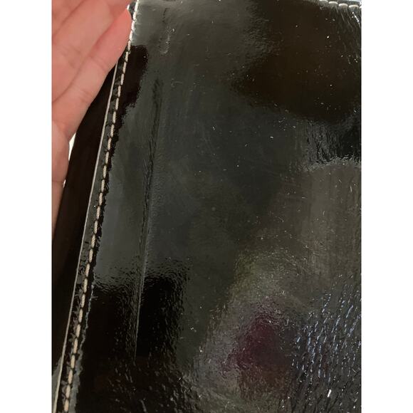 KATE SPADE LARGE BLACK, WHITE PATTON LEATHER HANDBAG (ASIS) - Picture 14 of 16